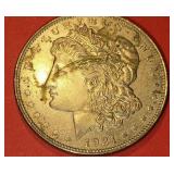 1921 US MOGAN SILVER $1 DOLLAR COIN