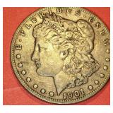 1901 US MORGAN $1 DOLLAR SILVER COIN