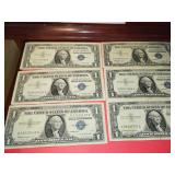 (6) 1957B $1 DOLLAR SILVER CERTIFICATES