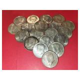 (20) 1 RO1964 US SILVER KENNEDY HALF DOLLARS