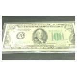 1934 Unites States $100 Federal Reserve Note