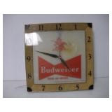 Budweiser Boetie Clock - face cracked  16x16