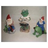 Yard Gnome & Frog 12 inch Tall