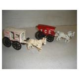 Cast Iron Horse & Buggy 7 Inch