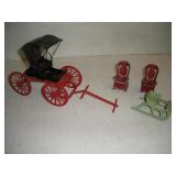 Metal Buggy-Cast Iron Rocker-& Sled