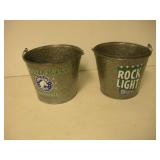 (2) Rock Light Ice buckets  7 inches tall