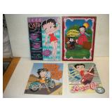 (4) Betty Boop Metal Signs 13 x 18