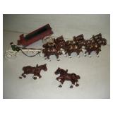 Cast Iron Toy Horse & Wagon