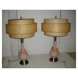 1950 Mid Century Table Lamp Set  29 inches tall