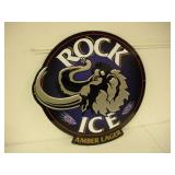 Rock Ice Metal Sign  23x23 inches
