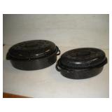 (2) Roasters Largest 15 x 11