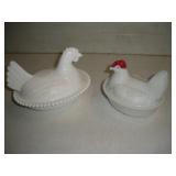 Hen on Nest Westmoreland Glass