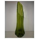 Smith Glass Green Vase  21 inches tall