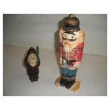 Cast Iron Nut Cracker & Santa 10 Inch tall