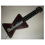 Lighted Budweiser Bowtie Guitar  42x14 inches