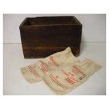 Vintage Remington Ammo Crate & Bags -