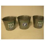 (3) Rock Light Ice buckets  7 inches tall