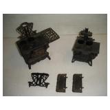 Crescent & Queen Cast Iron Toy Stoves