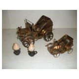 (2) Decorative Metal Cars & Lamps