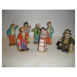 (6) Emmett Kelly Ceramic Clowns