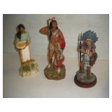 Native American Statues 14 inch Tall