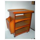 Composite Magazine Rack on Wheels