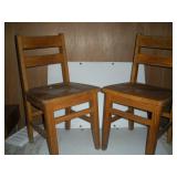 (2) Oak Chairs
