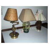 (3) Table Lamps  16 inches tall