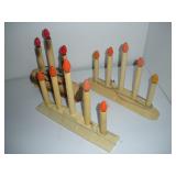 (3) Christmas Candleabras