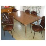 1970 Era Formica Kitchen Table w/6 Chairs