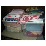 (2) Totes of Linens