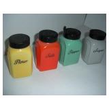 Hoosier Style Salt, Pepper, Flour & Sugar Shakers
