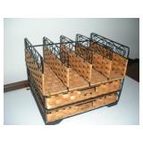 Wicker & Wrought Iron Organizer  14x11x11