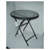 NEW Folding Glass Table  18x19 inches