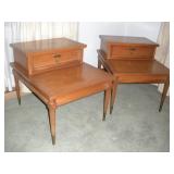 (2) American of Martinsville Step Down End Tables