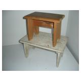 (2) Wooden Step Stools