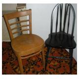 (2) Wooden Chairs
