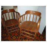 (2) Wooden Chairs
