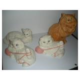 (4) Ceramic Kitty Cats