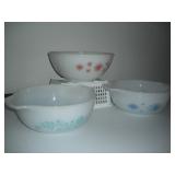 (3) Glass Bake Mixing Bowls  - 4qt