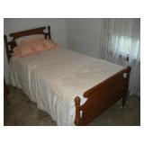 Hard Rock Maple Twin Size Bed on Casters