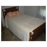 Hard Rock Maple Twin Size Bed on Casters