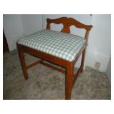 Hard Rock Maple Vanity Stool  22x16x18 inches