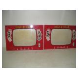 (2) Hold & Draw Back Plexiglass  18x12 inches