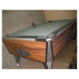 Irving Kaye co coin operated pool table 52x92x33