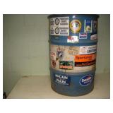 Barrel w/Lid & Sticker Advertisements -