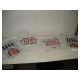 (3) Miller Lite Beer Banners
