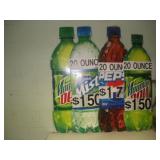 (4) Corrugated Plastic Soda Advertisements  -