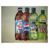 (4) Corrugated Plastic Soda Advertisements  -