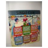 Vintage Pinball Bingo Back Glass - 24x26 inches